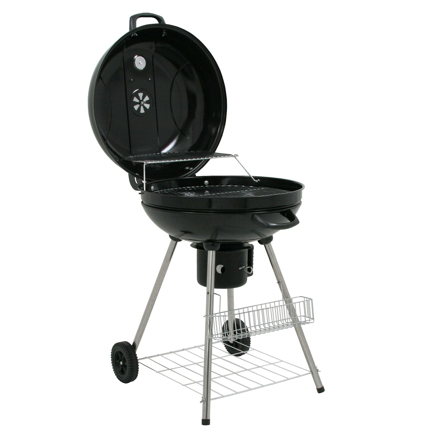 Barbecue à charbon, Ø 57 cm, couvercle inclus