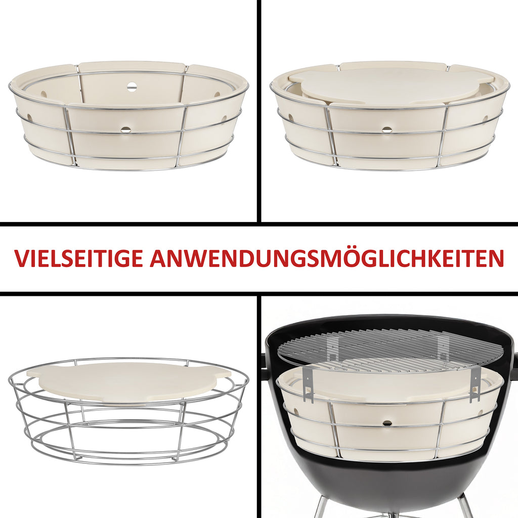 Système de cuisson pour barbecue à charbon de Ø 57 cm, universel et flexible