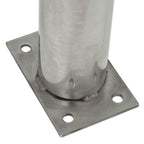 Boîte aux lettres autoportante, en acier inoxydable, à double tube, verrouillable, avec porte-journaux.