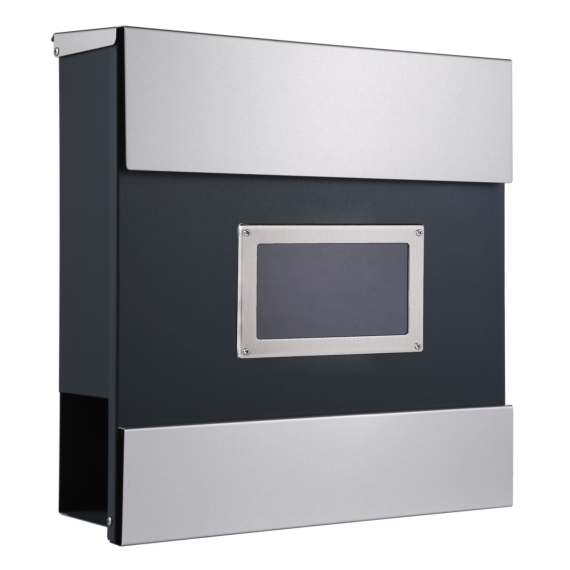 Wall-mounted mailbox "Milan", including viewing window and newspaper compartment 
