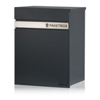 Boîte aux lettres, anthracite RAL 7016, acier revêtu par poudre, avec compartiment à colis
