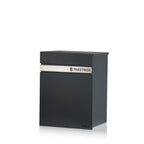 Boîte aux lettres, anthracite RAL 7016, acier revêtu par poudre, avec compartiment à colis