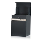 Boîte aux lettres, anthracite RAL 7016, acier revêtu par poudre, avec compartiment à colis