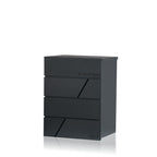 Boîte aux lettres, anthracite RAL 7016, acier revêtu par poudre, avec compartiment à colis