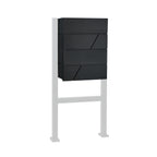 Boîte aux lettres, anthracite RAL 7016, acier revêtu par poudre, avec compartiment à colis