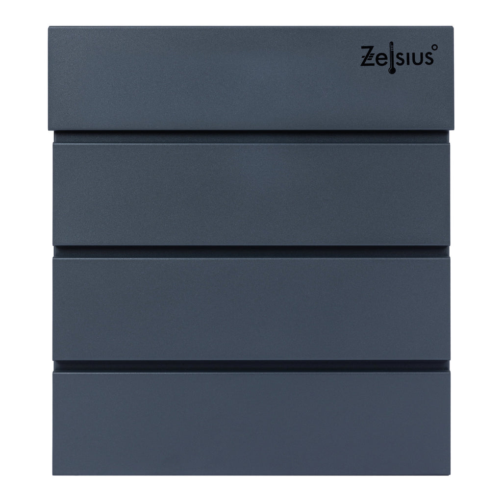 Mailbox, anthracite RAL7016, soft-close effect, including newspaper compartment