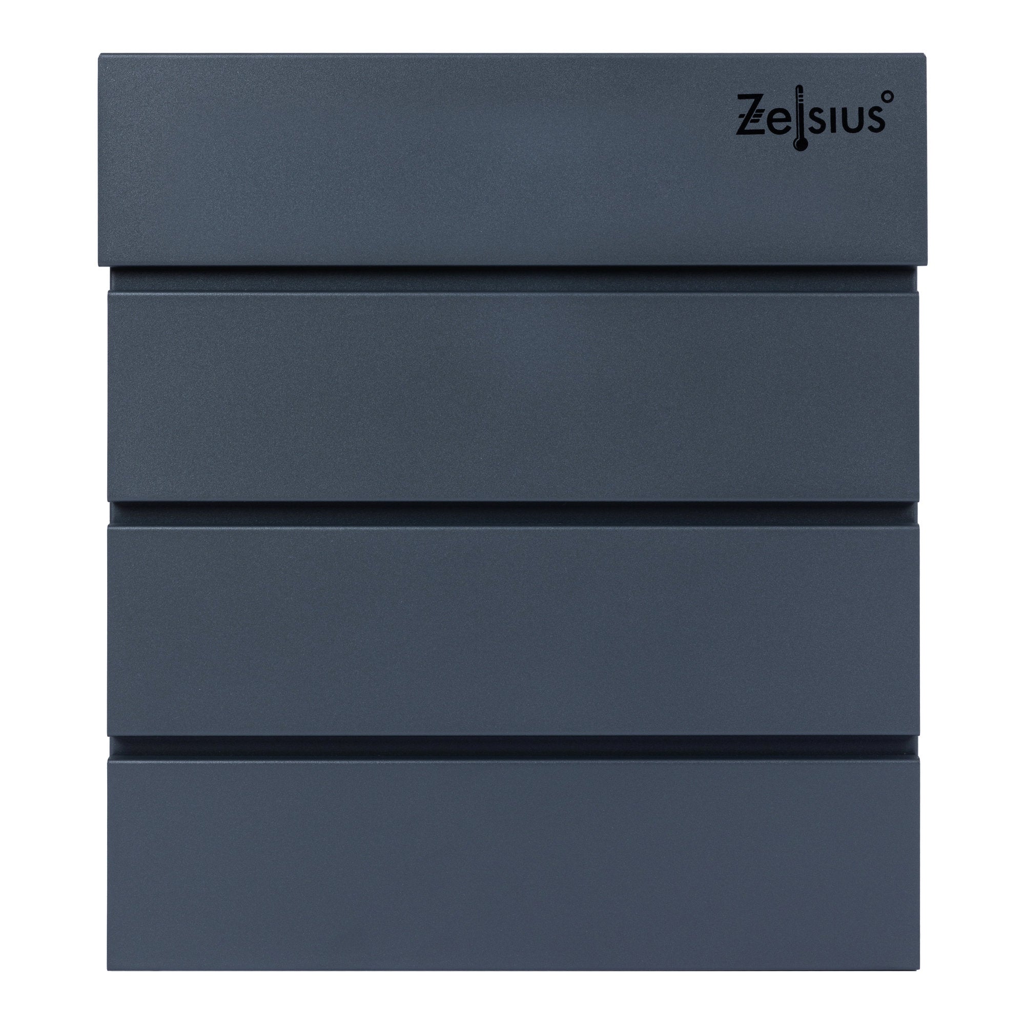 Mailbox, anthracite RAL7016, soft-close effect, including newspaper compartment