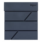 Boîte aux lettres, anthracite RAL 7016, avec amortisseur de fermeture, avec compartiment à journaux