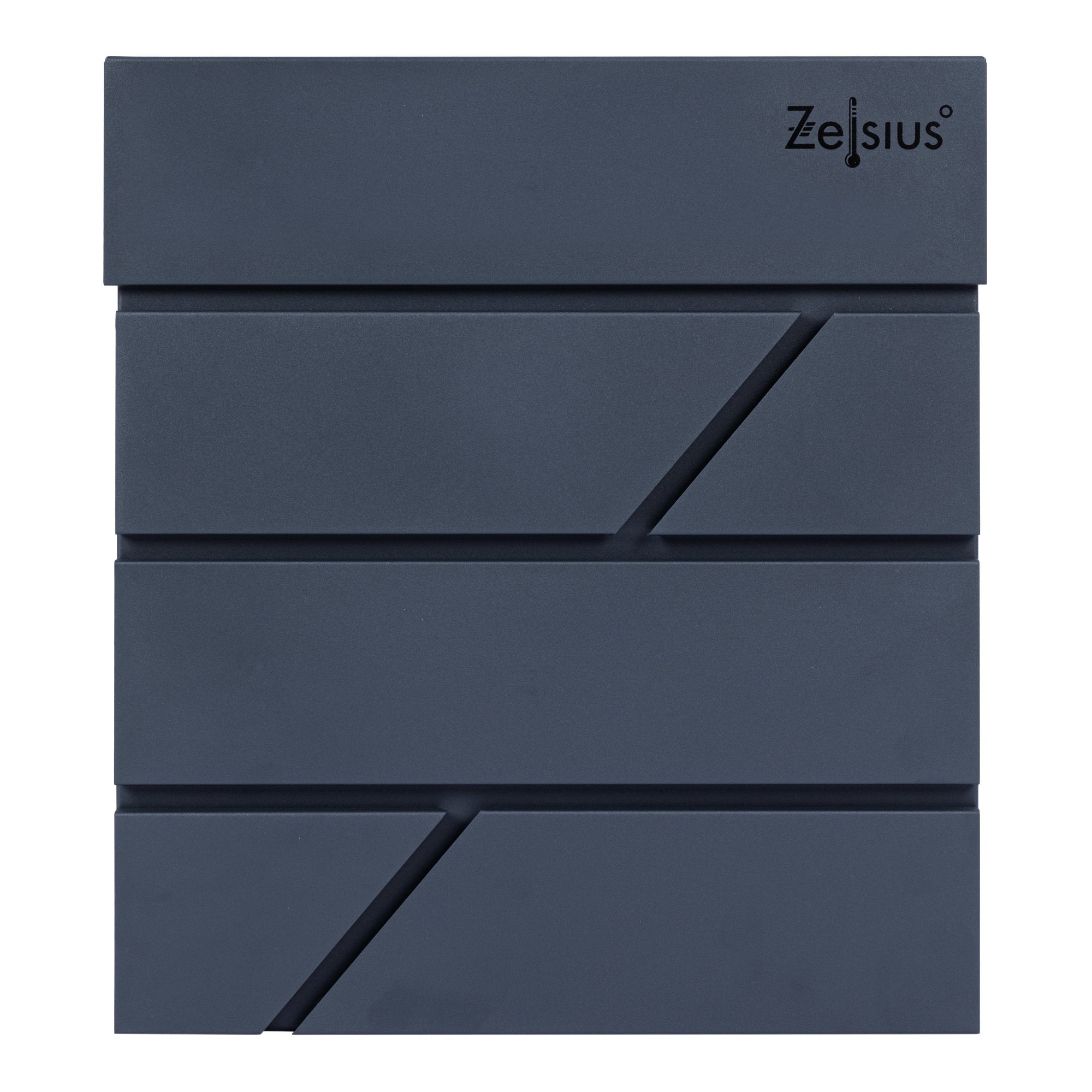 Mailbox, anthracite RAL7016, soft-close effect, including newspaper compartment