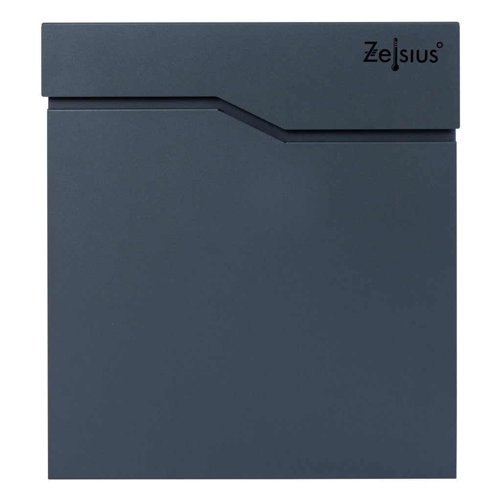 Mailbox, anthracite RAL7016, soft-close effect, including newspaper compartment
