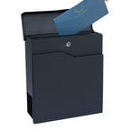 Boîte aux lettres, anthracite RAL 7016, avec amortisseur de fermeture, avec compartiment à journaux