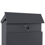 Boîte aux lettres, anthracite RAL 7016, avec compartiment journal