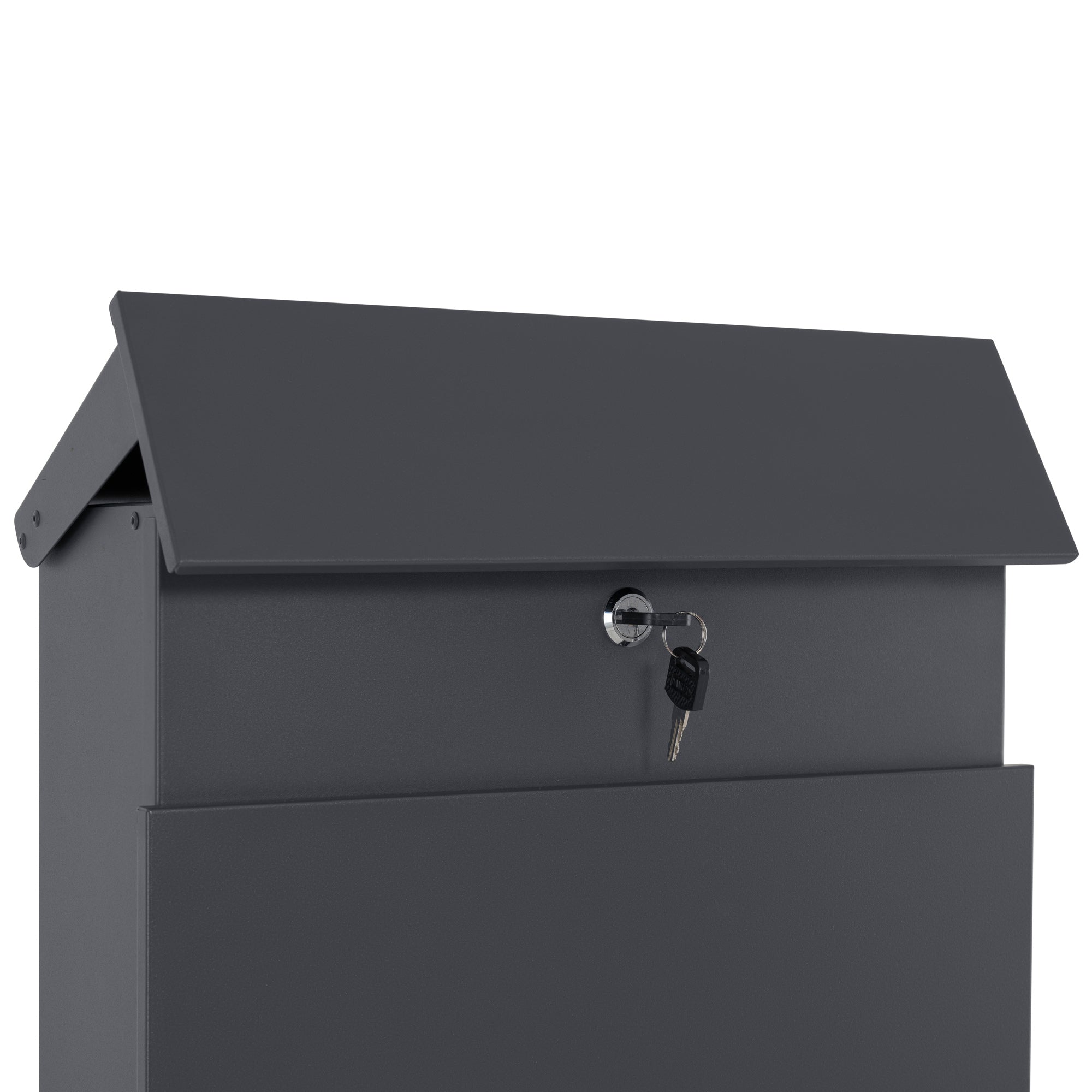 Mailbox, anthracite RAL7016, including newspaper compartment