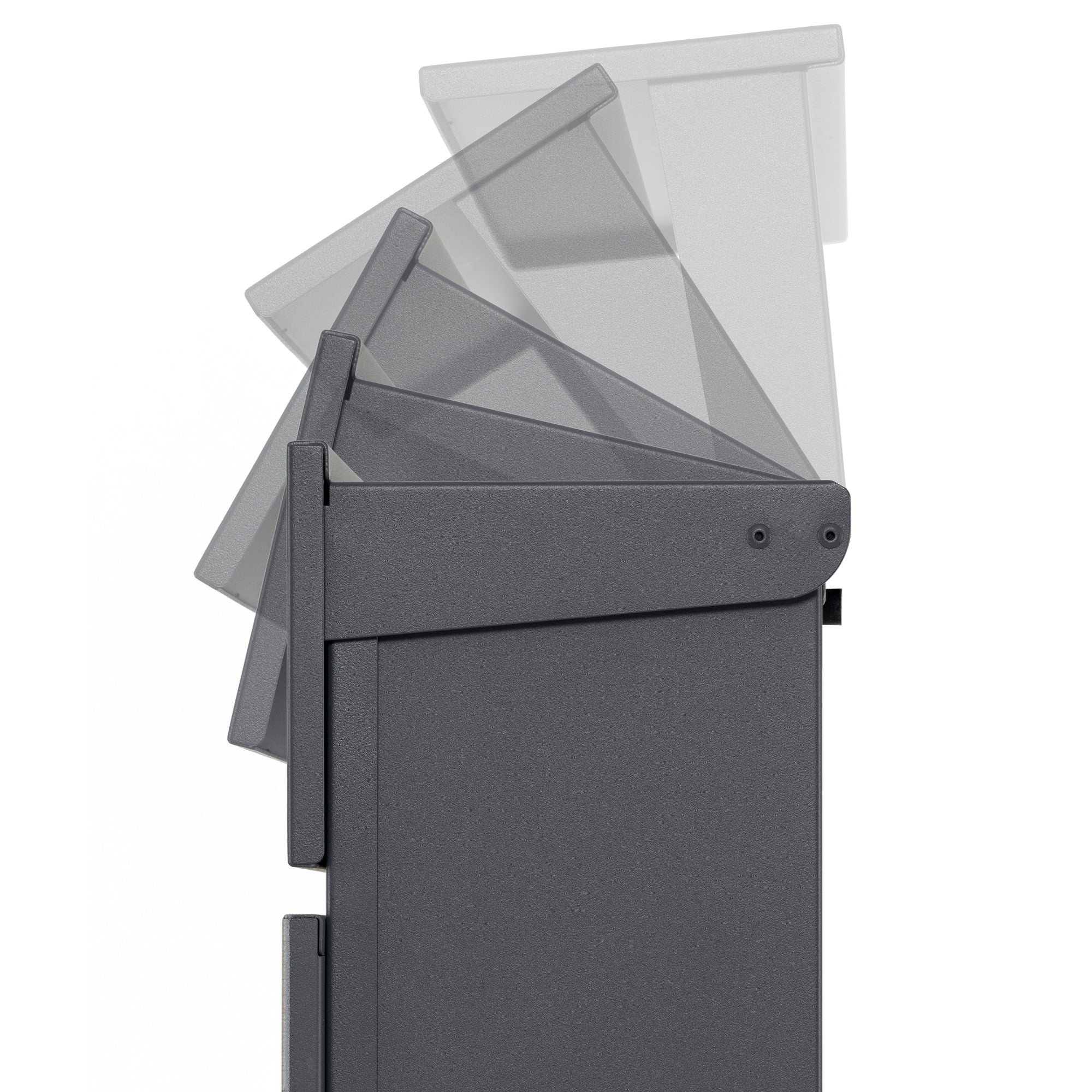 Mailbox, anthracite RAL7016, including newspaper compartment