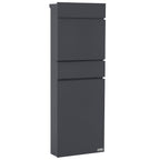 Boîte aux lettres, anthracite RAL 7016, avec compartiment journal