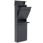 Boîte aux lettres, anthracite RAL 7016, avec compartiment journal