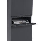 Boîte aux lettres, anthracite RAL 7016, avec compartiment journal