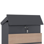 Boîte aux lettres, anthracite RAL 7016, avec compartiment journal