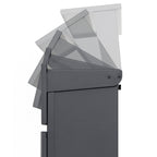 Boîte aux lettres, anthracite RAL 7016, avec compartiment journal