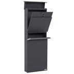 Boîte aux lettres, anthracite RAL 7016, avec compartiment journal