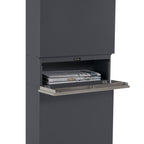 Boîte aux lettres, anthracite RAL 7016, avec compartiment journal