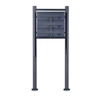 Système de boîte aux lettres autoportant, revêtement en poudre anthracite
