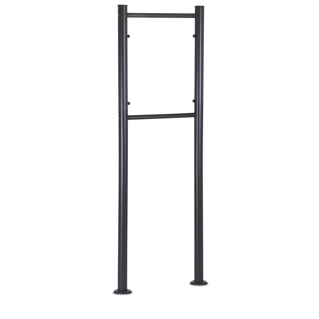 Mailbox stand, steel, anthracite RAL 7016, freestanding