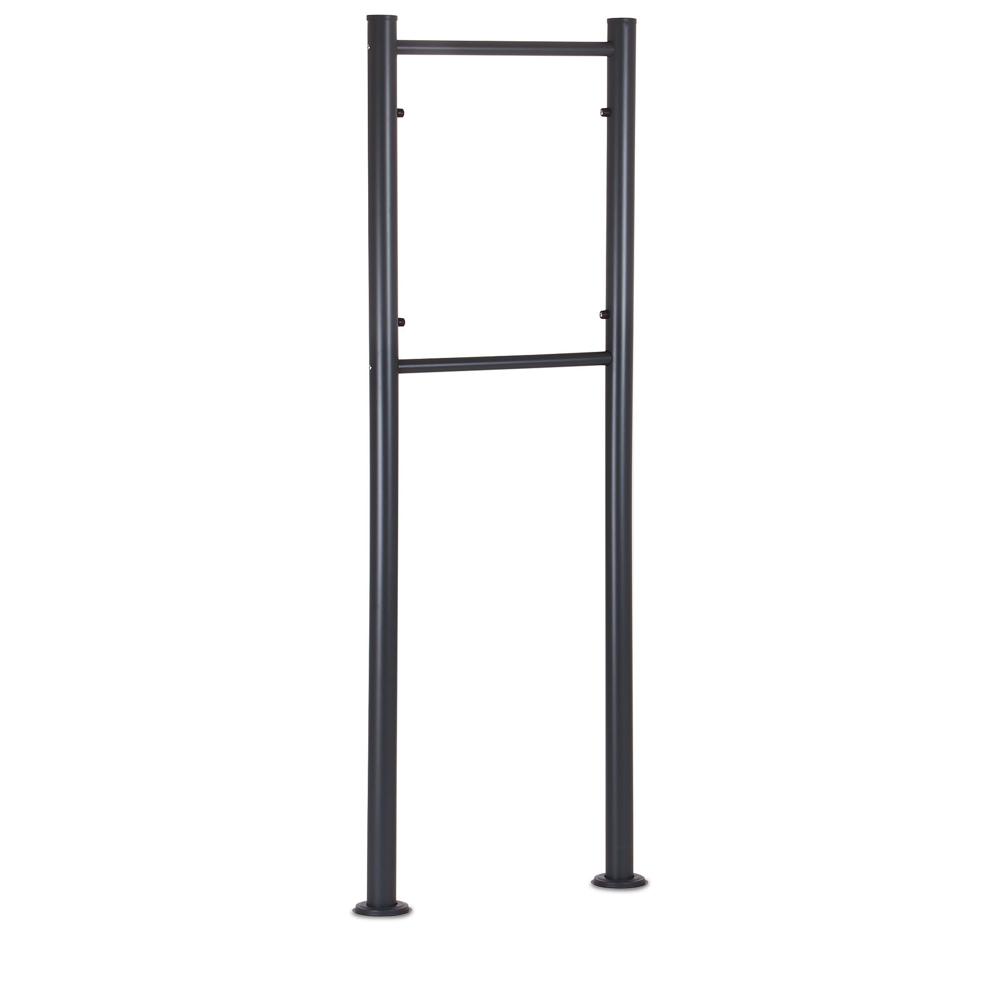Mailbox stand, steel, anthracite RAL 7016, freestanding