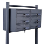 Système de boîte aux lettres autoportant, revêtement en poudre anthracite