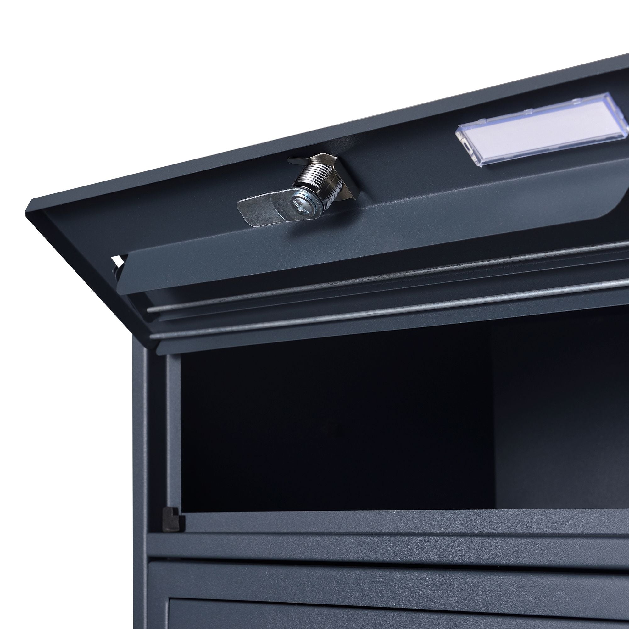 Freestanding mailbox system, anthracite powder-coated