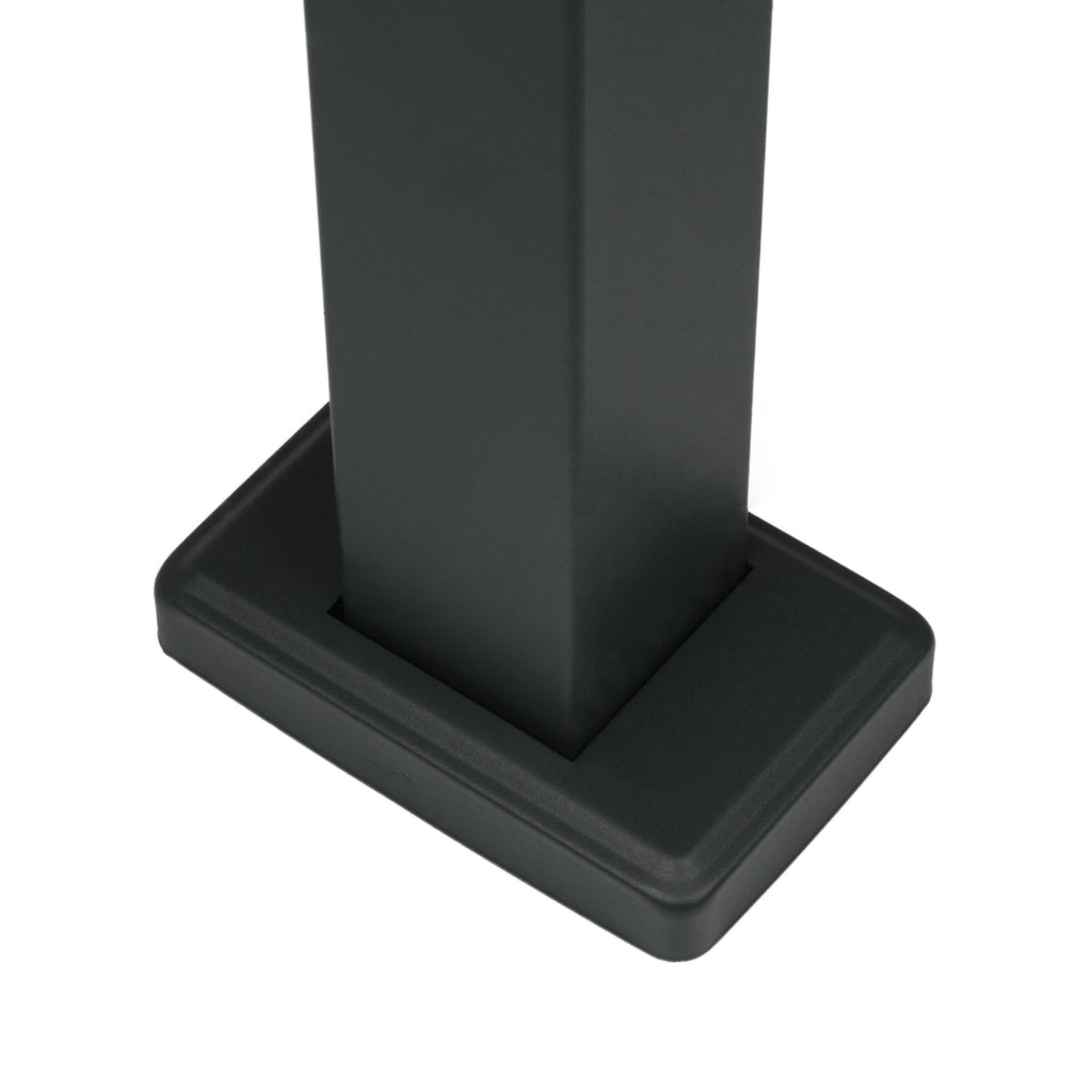 Mailbox, powder-coated steel, including parcel compartment