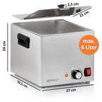 Sausage warmer, 6 liters, stainless steel, electric 1200 W