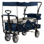 Chariot pliable, comprenant un système de harnais et une capote