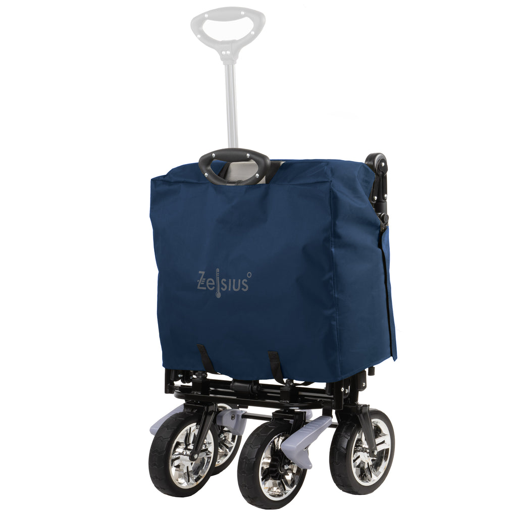 Chariot pliable, comprenant un système de harnais et une capote