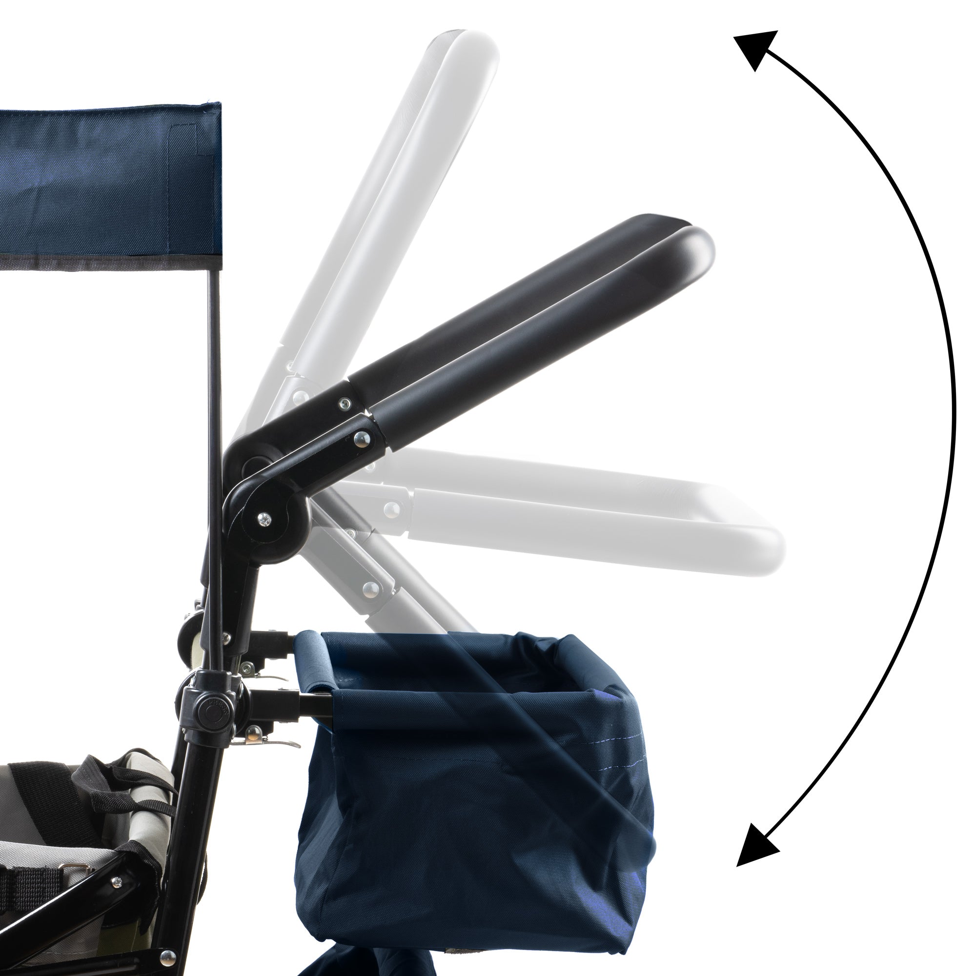 Chariot pliable, comprenant un système de harnais et une capote