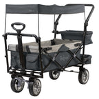 Chariot pliable, comprenant un système de harnais et une capote
