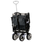 Chariot pliable, comprenant un système de harnais et une capote