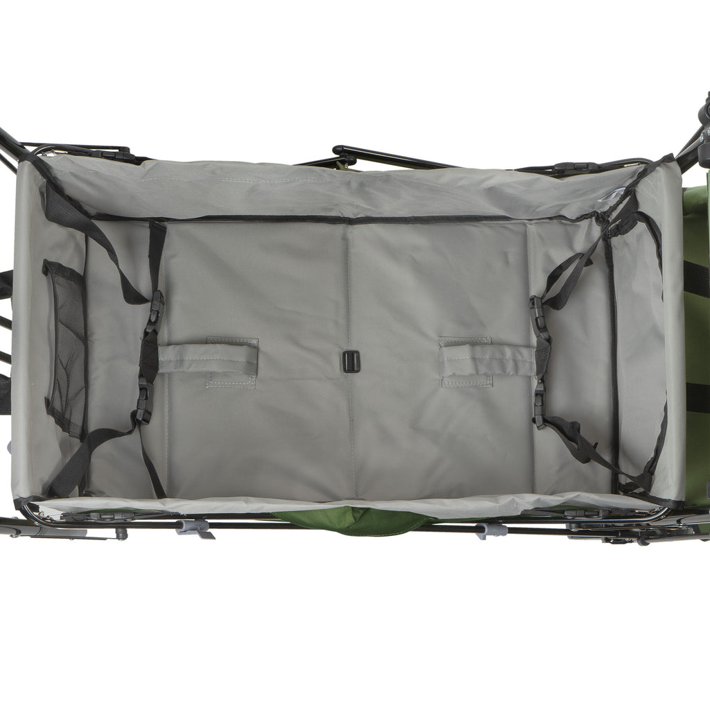 Chariot pliable, comprenant un système de harnais et une capote