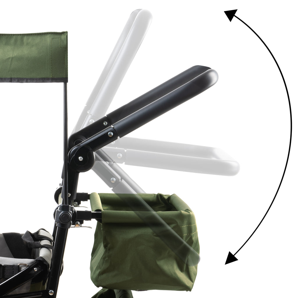 Chariot pliable, comprenant un système de harnais et une capote