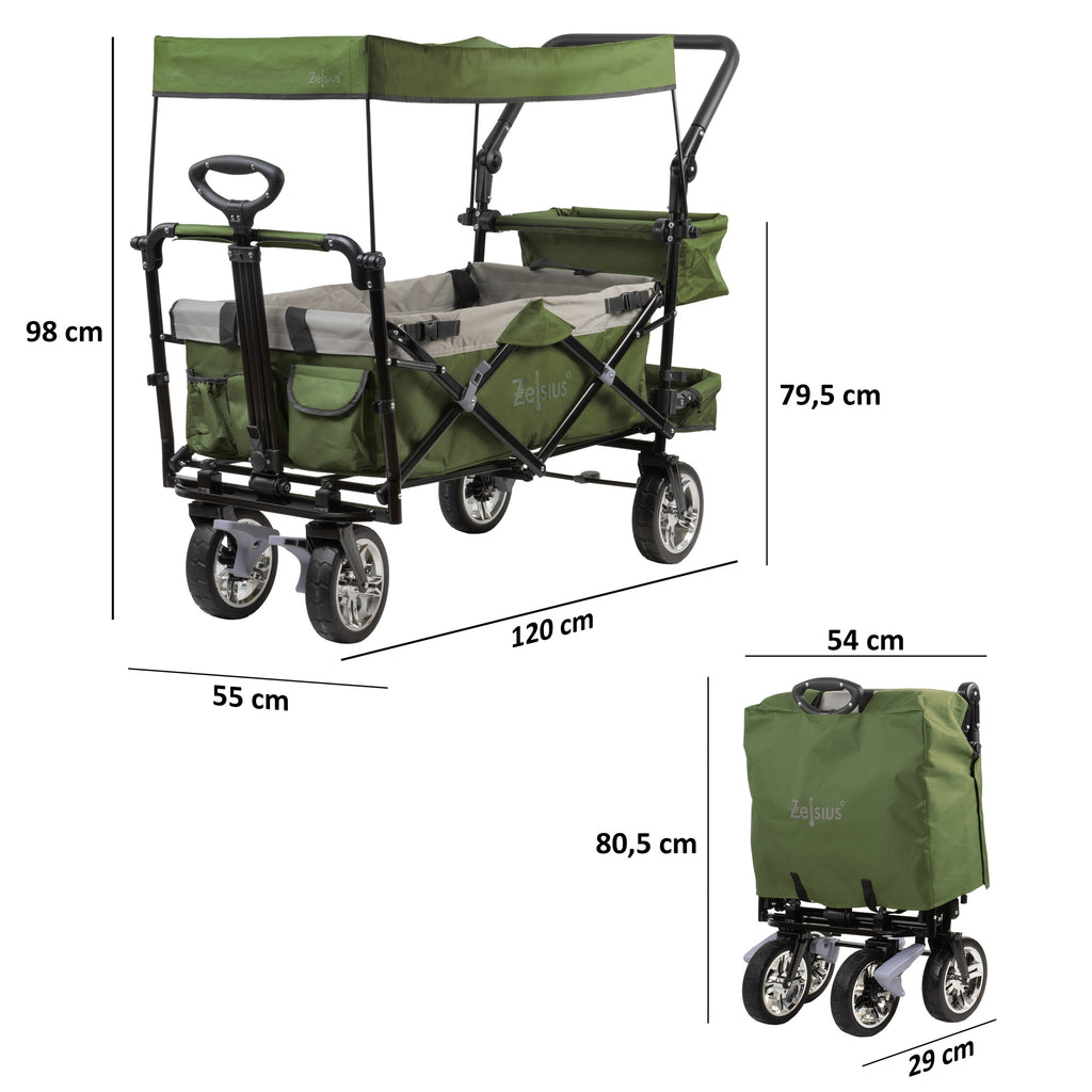 Chariot pliable, comprenant un système de harnais et une capote