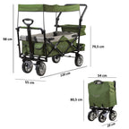 Chariot pliable, comprenant un système de harnais et une capote