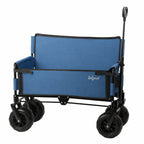 Bollerwagen mit Sitzfunktion, belastbar bis 150 kg, Blau