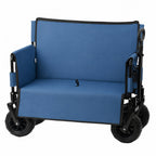 Bollerwagen mit Sitzfunktion, belastbar bis 150 kg, Blau