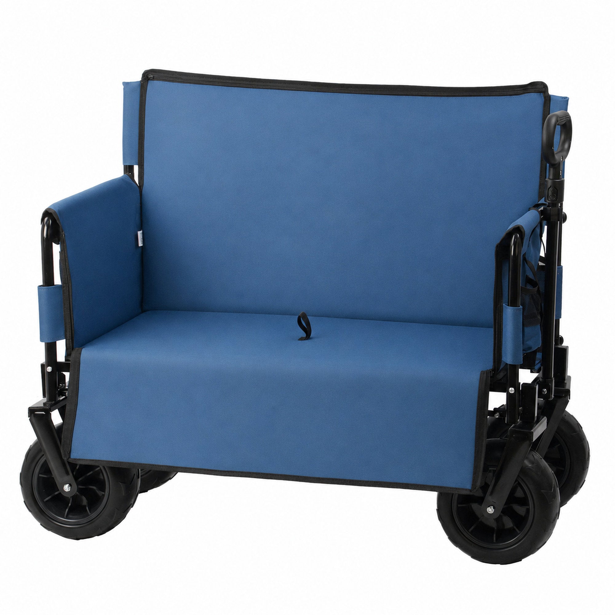 Bollerwagen mit Sitzfunktion, belastbar bis 150 kg, Blau