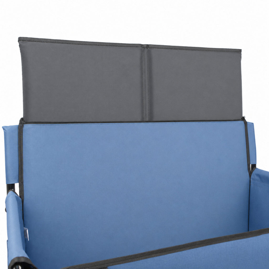 Bollerwagen mit Sitzfunktion, belastbar bis 150 kg, Blau