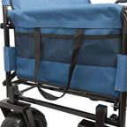 Bollerwagen mit Sitzfunktion, belastbar bis 150 kg, Blau