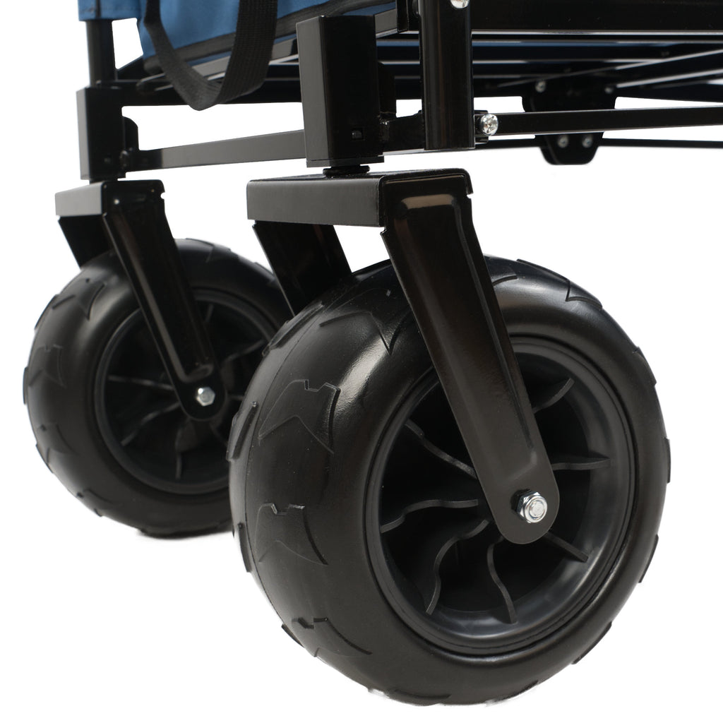 Bollerwagen mit Sitzfunktion, belastbar bis 150 kg, Blau
