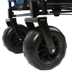 Bollerwagen mit Sitzfunktion, belastbar bis 150 kg, Blau