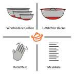 Schüssel 3er Set, Edelstahl, inkl. Deckel
