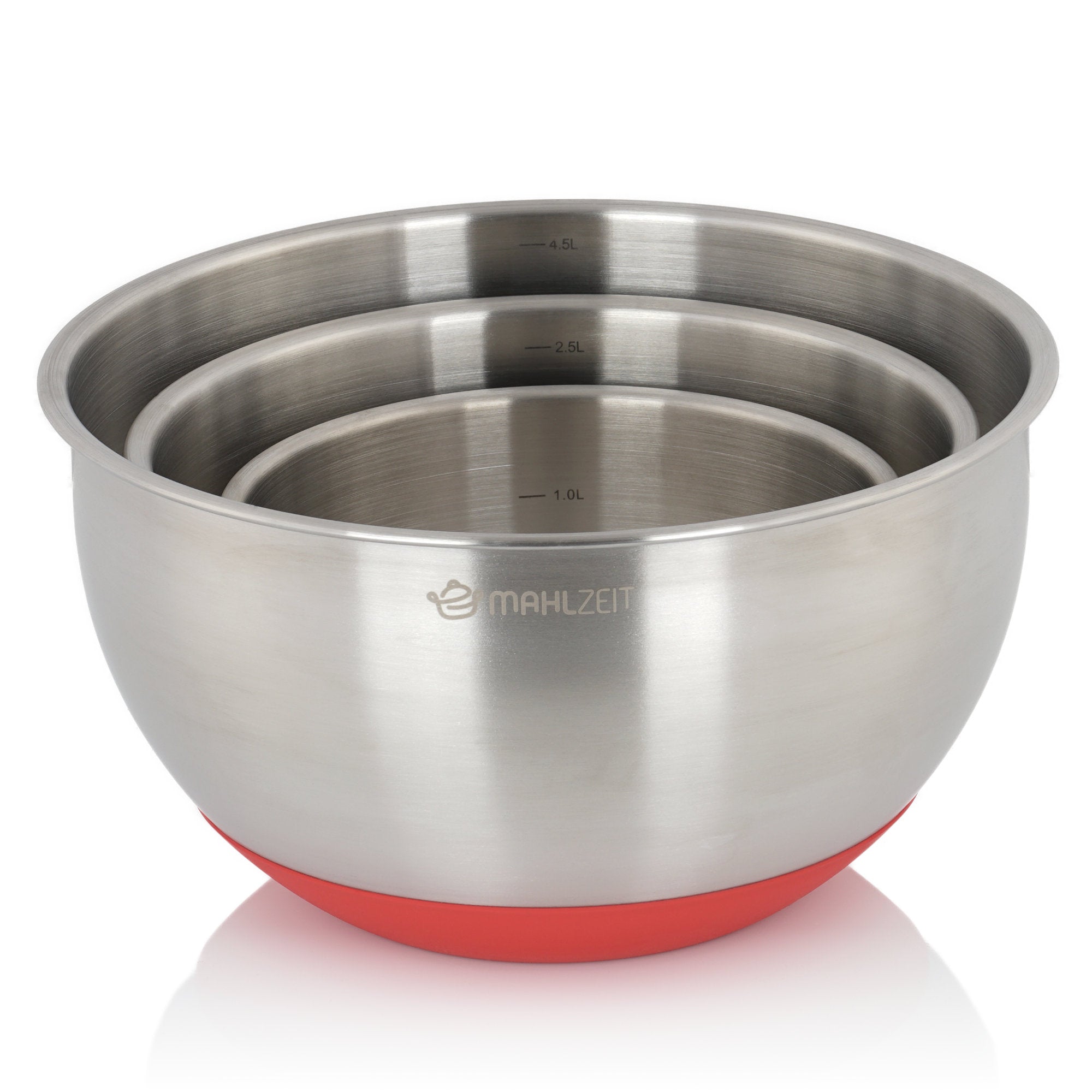 Ensemble de 3 bols en acier inoxydable, couvercles inclus